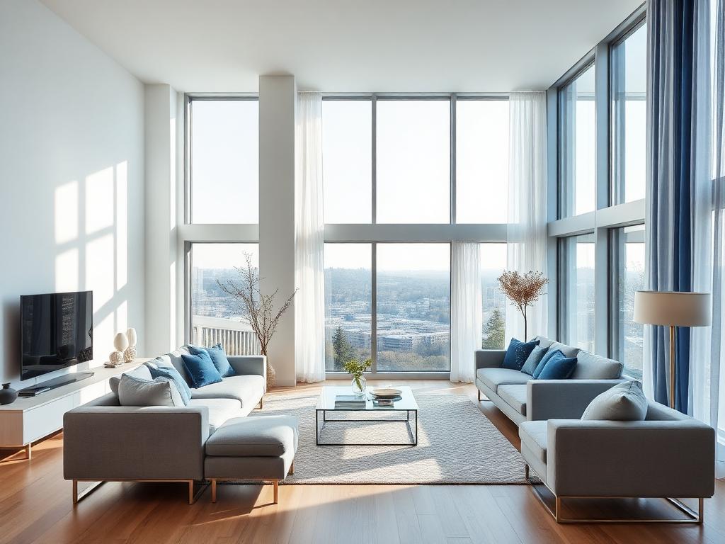 Intérieur lumineux d'un appartement géré par Serenity Stay